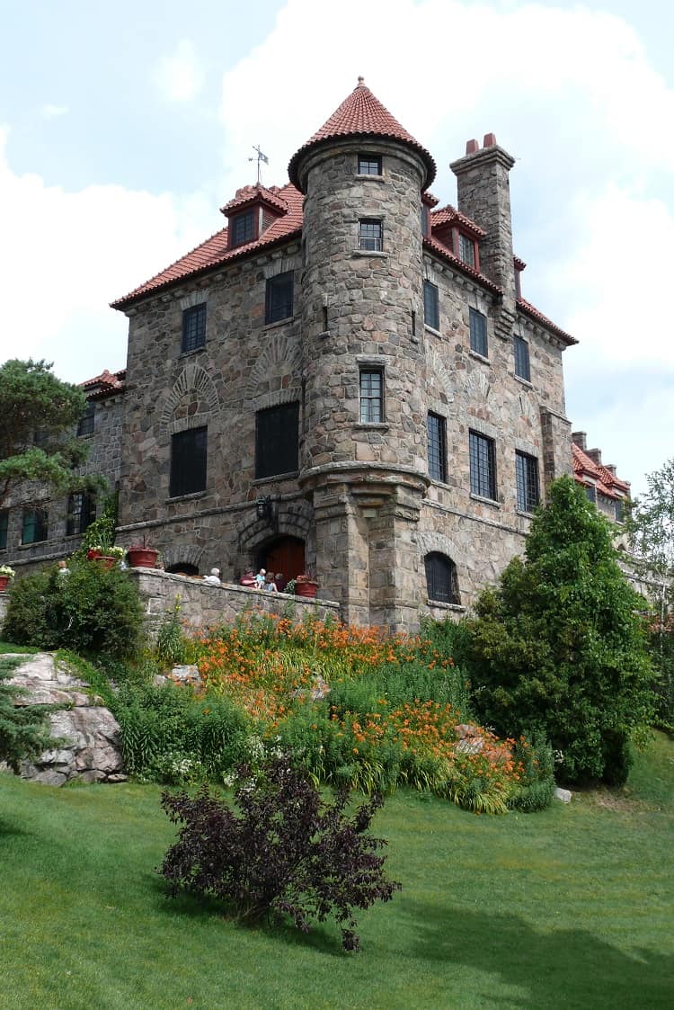 Singer Castle on Dark Island, in the lower Thousand Islands region, near Chippewa Bay (in St. Lawrence County, New York).