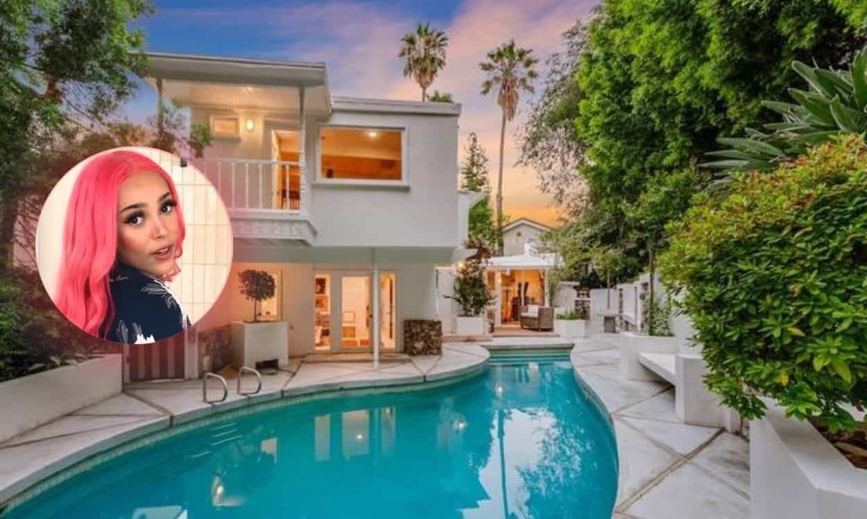 singer Doja Cat and her house with a pool in Beverly Hills