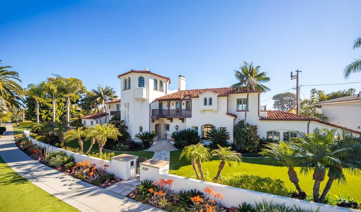 Exterior of a Spanish Revival house known as Coronado Castle