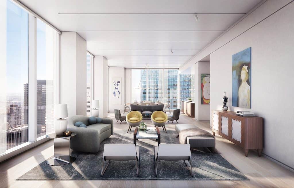 Inside Amal and George Clooney's apartment at 100 East Fifty Third Street, a 63-story condominium building in Midtown Manhattan.