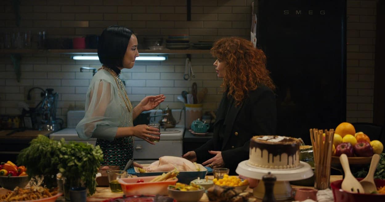 Nadia and Maxine inside the apartment from Russian Doll on Netflix