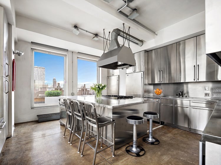 luxury stainless steel kitchen