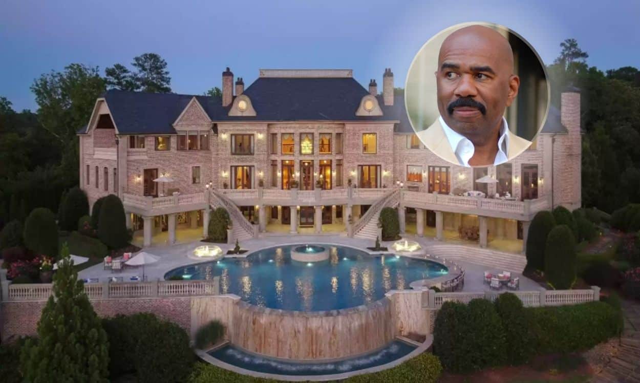 Steve Harvey and his house in Atlanta