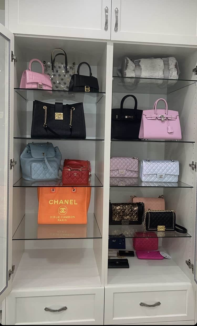 bhad bhabie's closet full of chanel bags