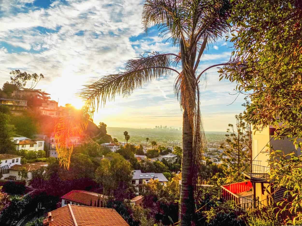 view of Los Angeles from the Bird Streets in West Hollywood