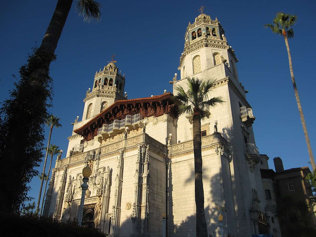 exterior of the Hearst Castle in San Simeon, Calif.