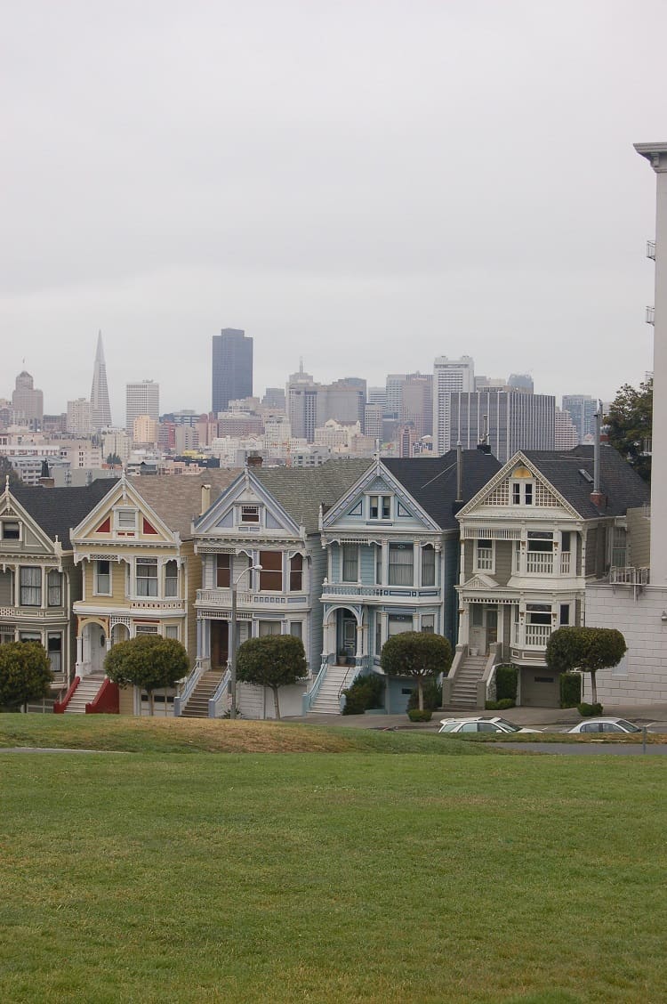 The Painted Ladies on Postcard Row in San Francisco. 