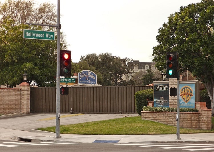 Gate 12 of the Warner Bros. Ranch backlot in Burbank, California, where National Lampoon's Christmas Vacation was filmed, among others.