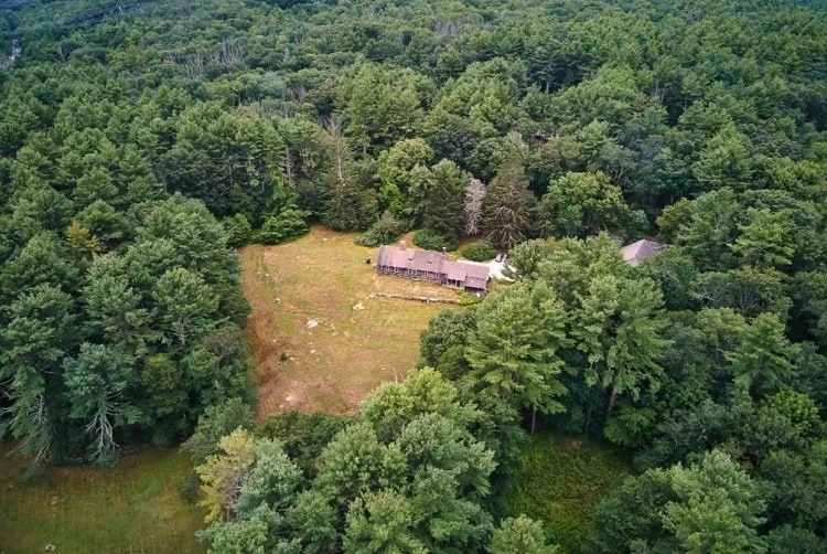 aerial view of the real conjuring house