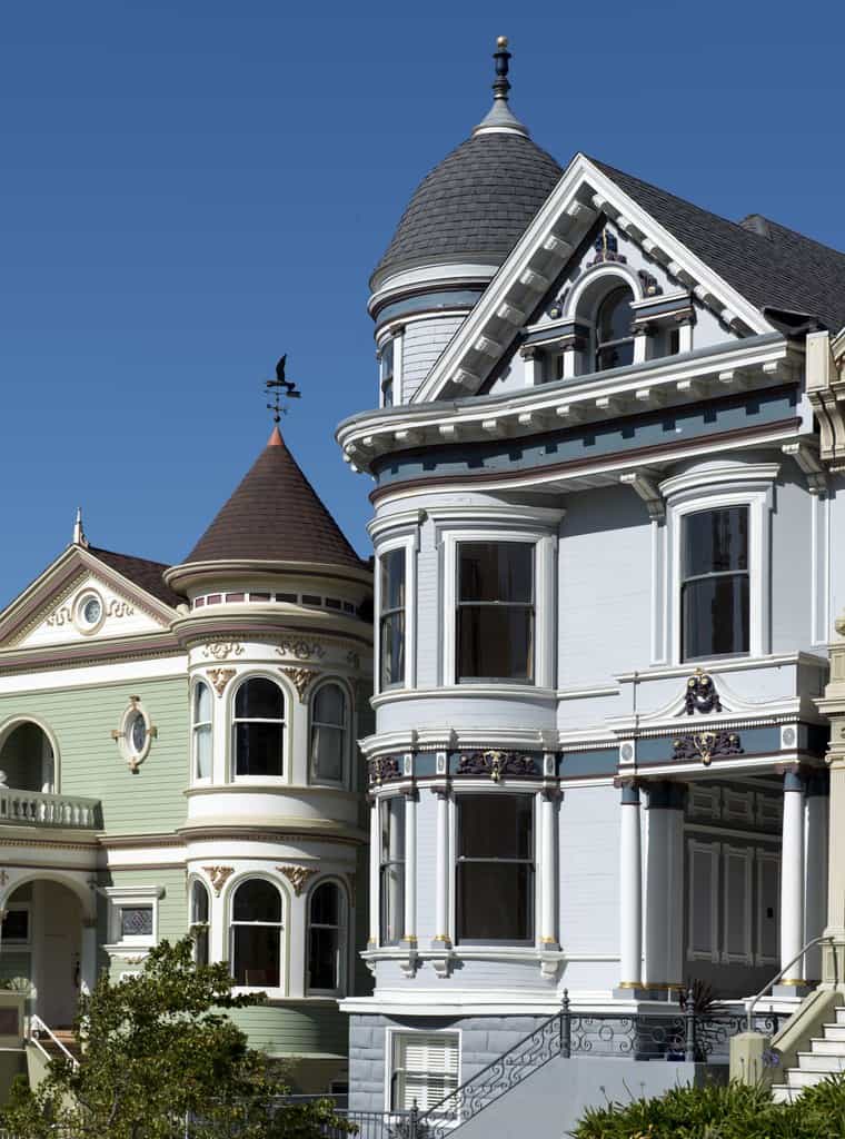 A closer look at one of the Painted Ladies on Postcard Row in San Francisco.