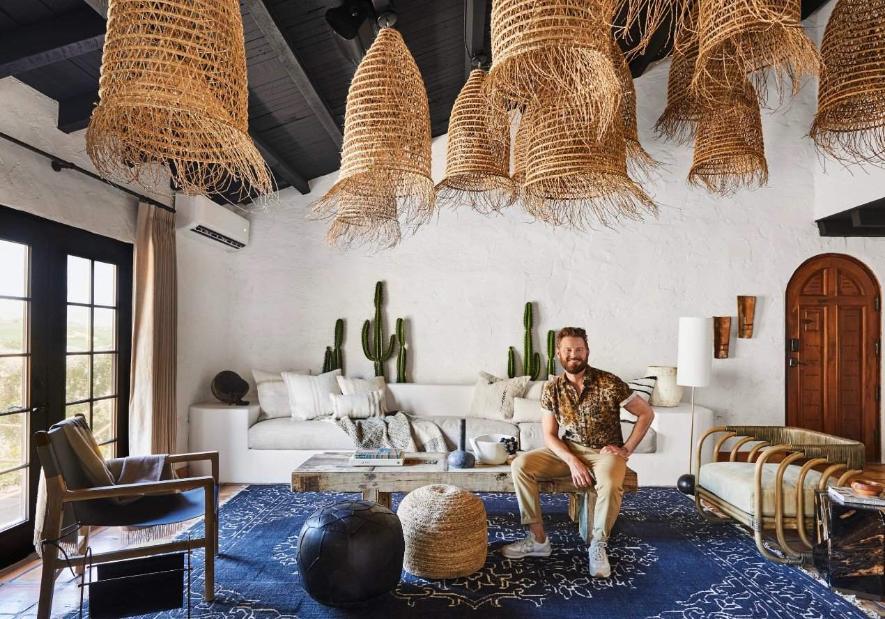 Bobby Berk in the living room of his house