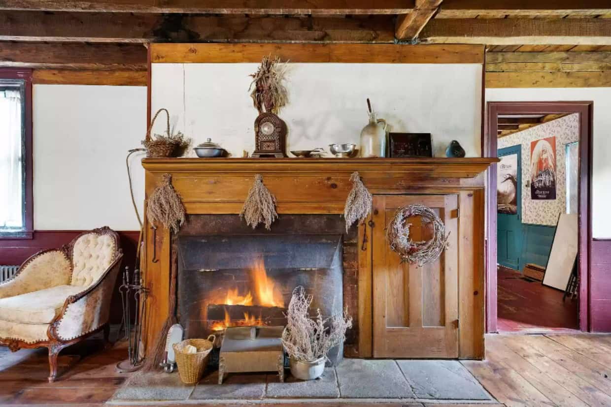 fireplace inside The Conjuring house