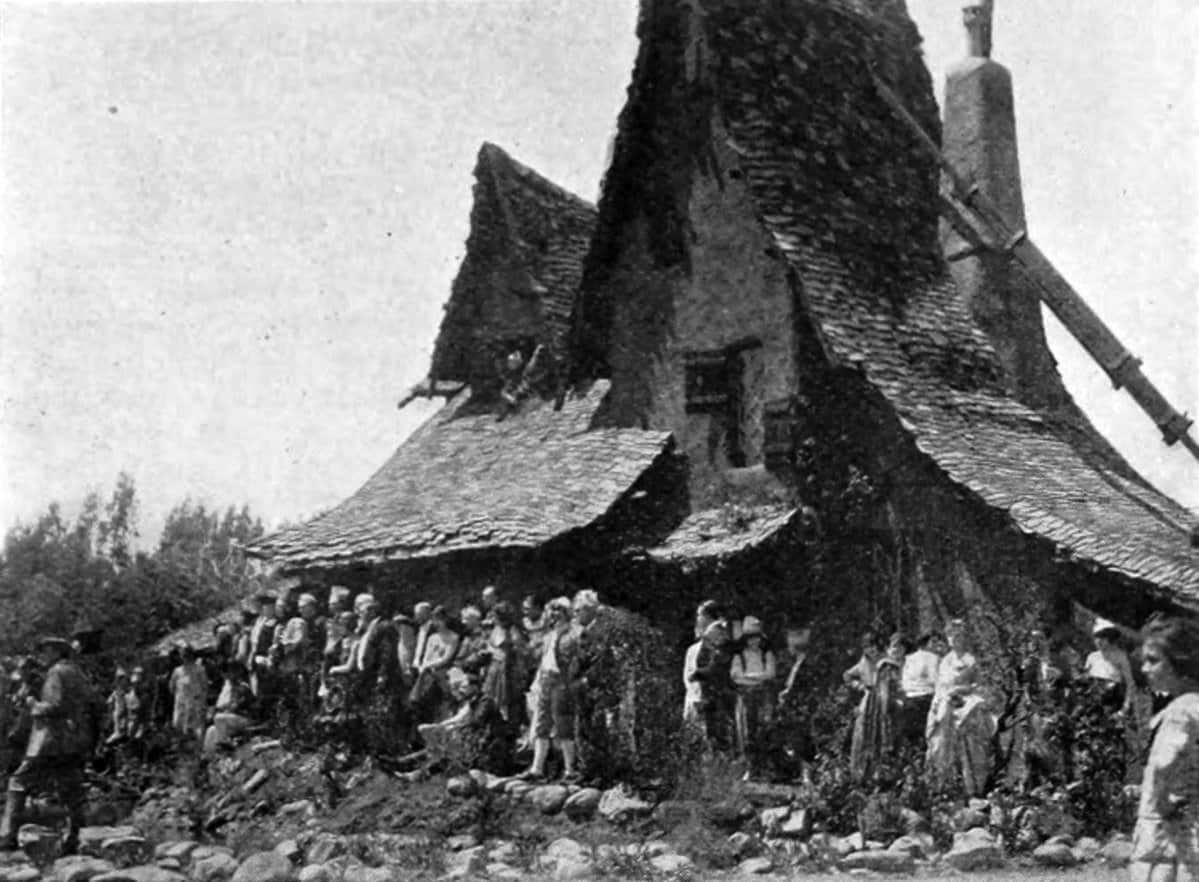 Historic photo of the Spadena House, when it was the Irvin W. Willat studio, c. 1921. Photo credit: 