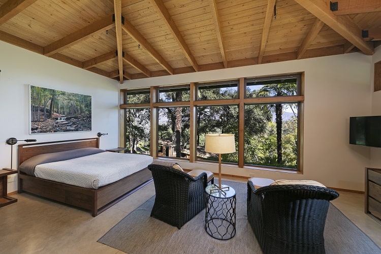 bedroom inside the guest house