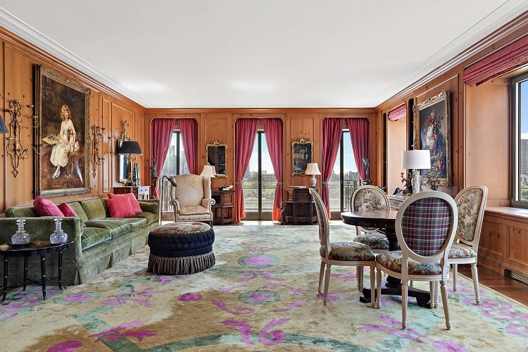 living room with old-hollywood elegance