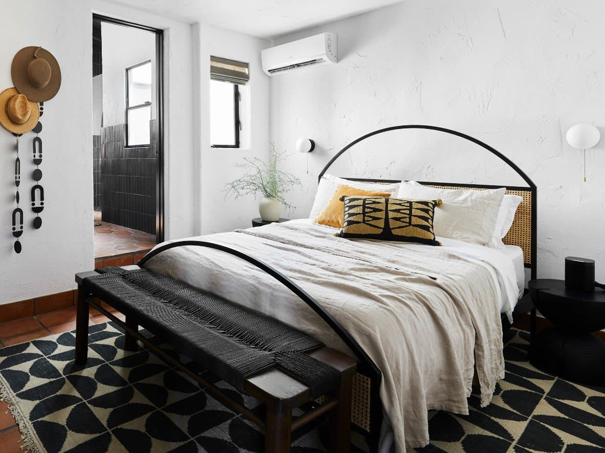 one of the 7 custom-designed bedrooms