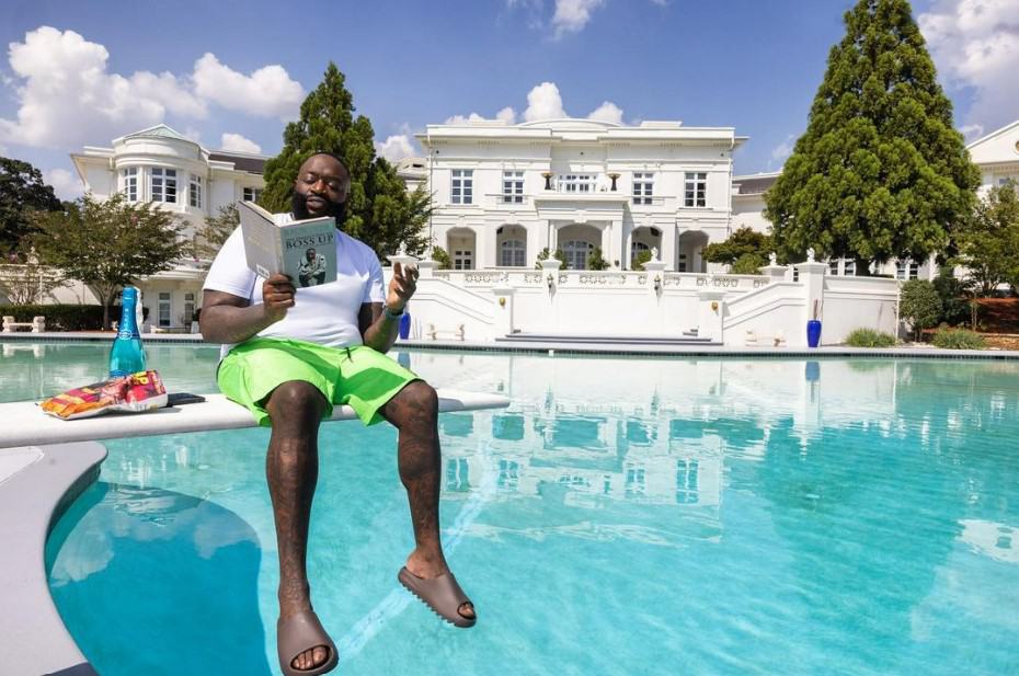 Rick Ross' house in Atlanta is a 109-room beast that was previously home to boxing legend  Evander Holyfield.