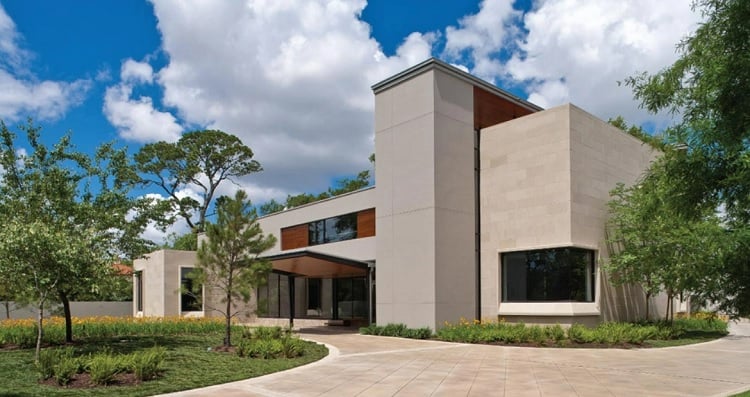 exterior of Travis Scott's house in Houston, Texas.