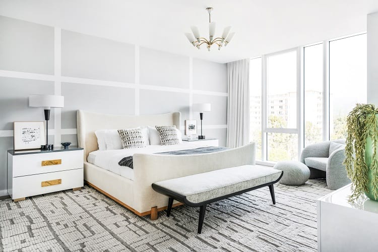 bedroom of a private residence at the Four Seasons in Los Angeles