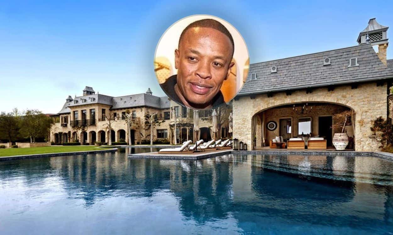 Living in style: Dr. Dre's house in Los Angeles sits in the posh Brentwood neighborhood and comes with 18,000 square feet of luxurious living space.