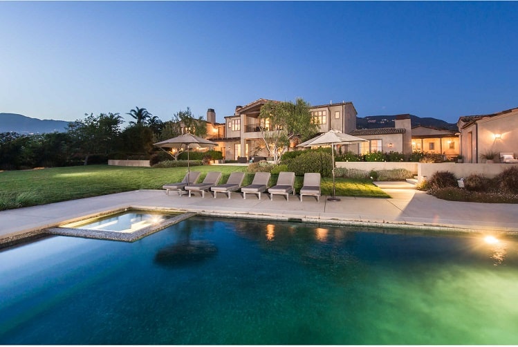 exterior of Lady Gaga's house in Malibu