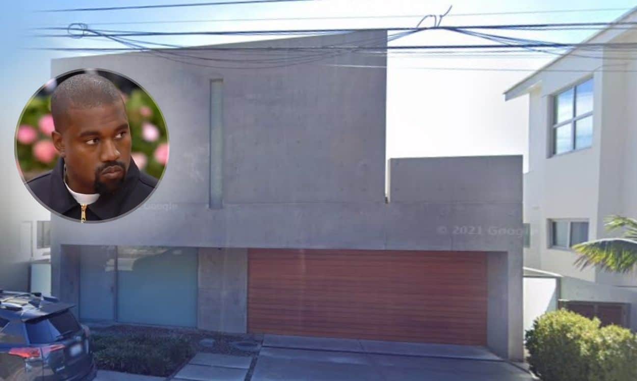 Kanye West and his house in Malibu. Photo credit: Google Maps, insert Cosmopolitan UK, CC BY 3.0, via Wikimedia Commons