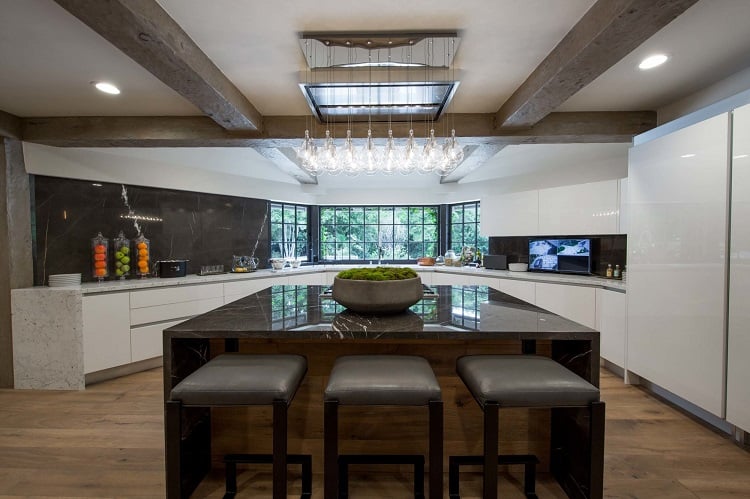 the kitchen of Machine Gun Kelly's house