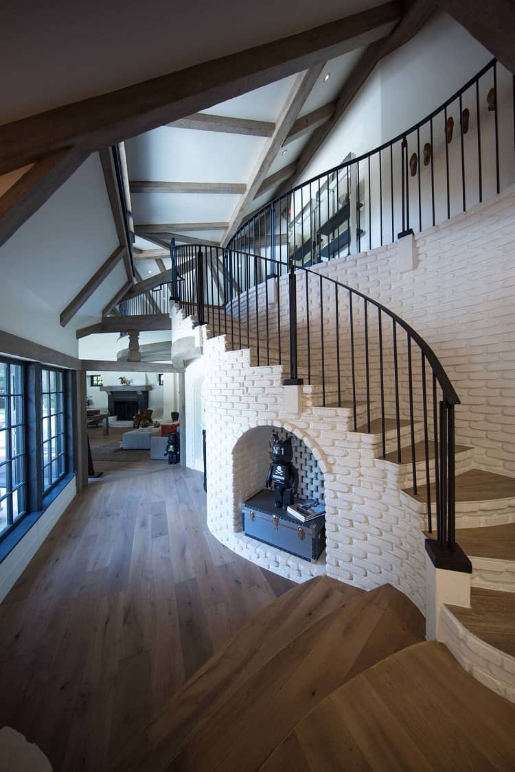 staircase inside Machine Gun Kelly's house