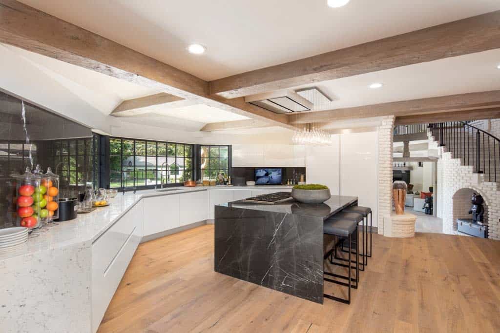 the kitchen of Machine Gun Kelly's house 