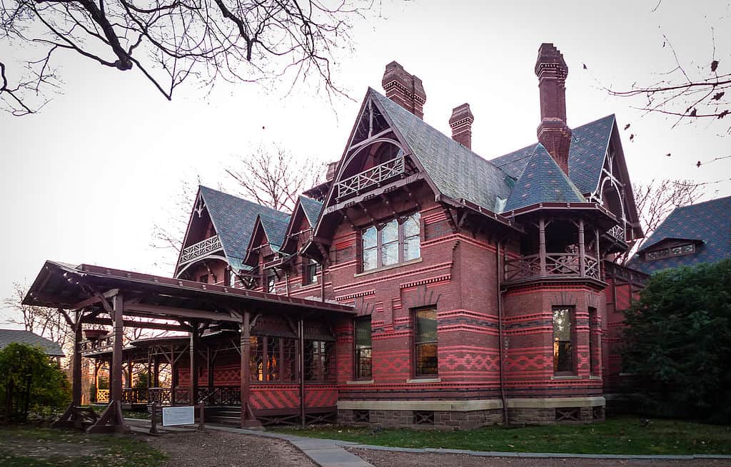 Exterior of The Mark Twain House and Museum in Hartford, CT. 