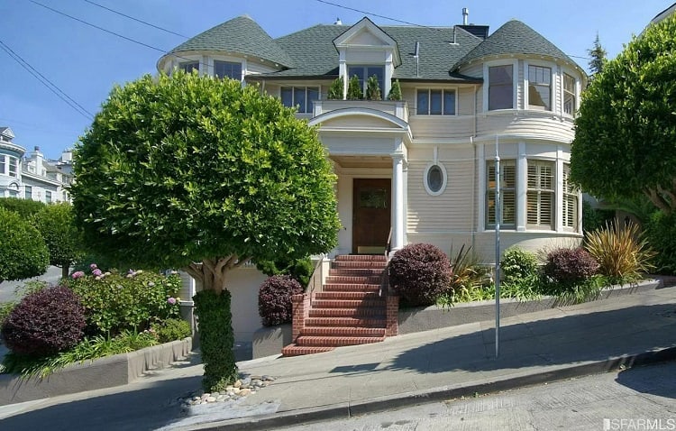 The exterior of the Mrs Doubtfire house in San Francisco. 