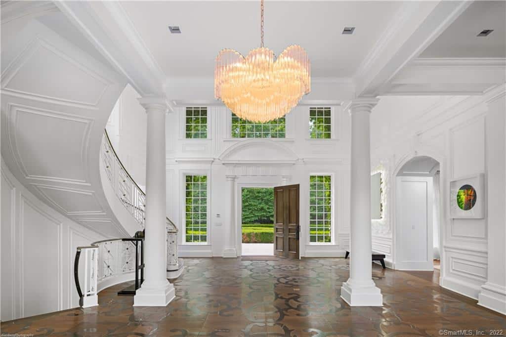 grand entrance inside the palatial home 