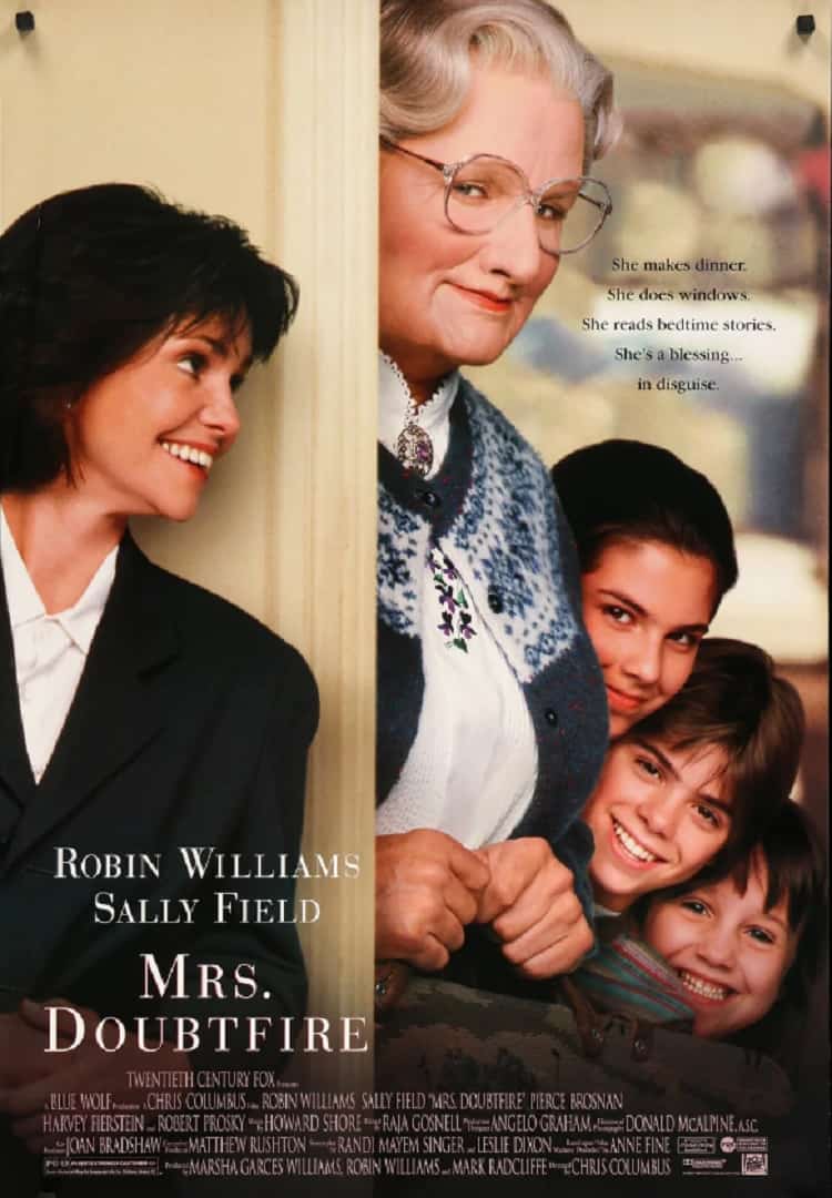 Movie poster for Mrs. Doubtfire, 20th Century Fox