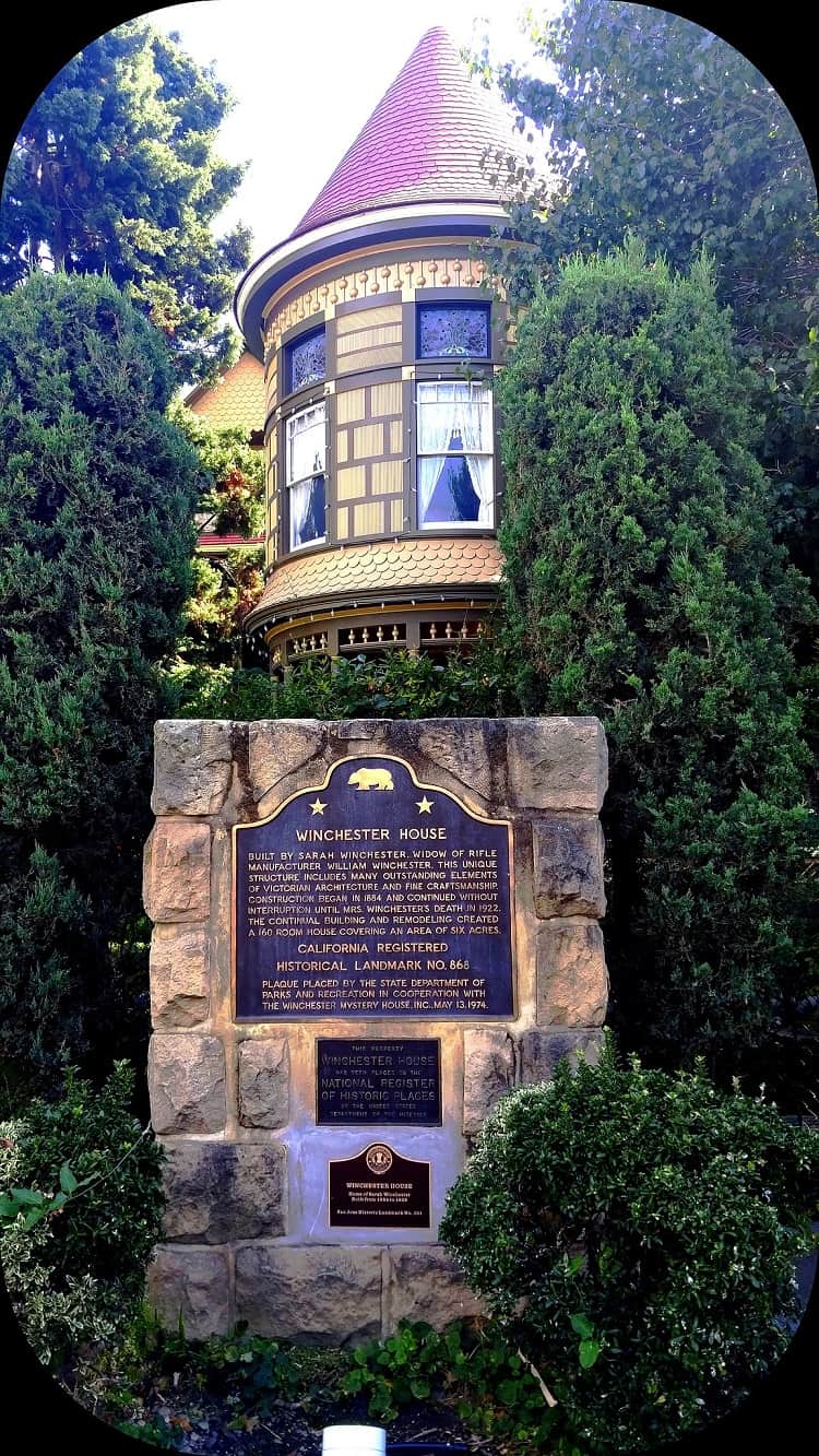 dedication plaque at the Winchester house