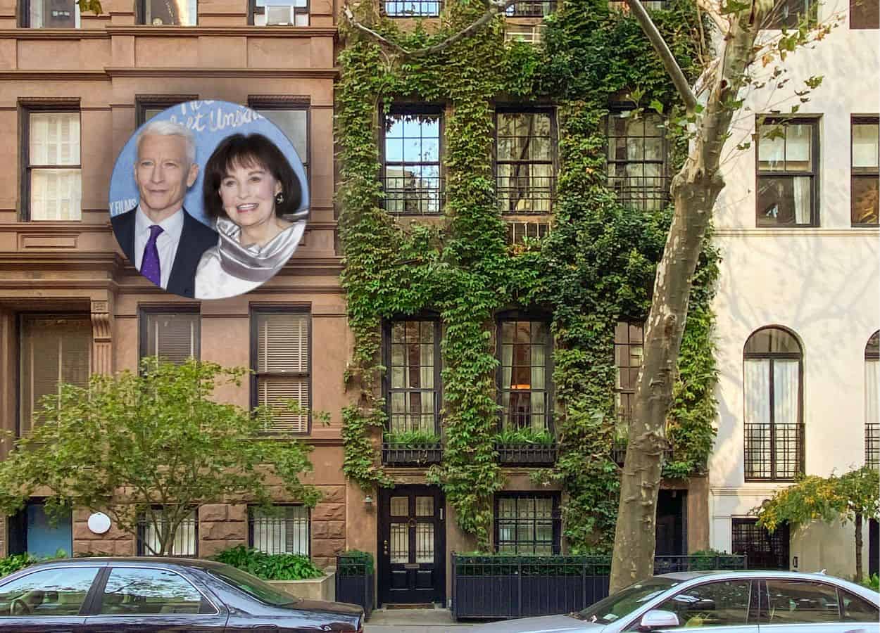 exterior of Gloria Vanderbilt's former house in New York City