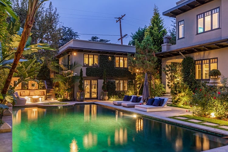 guest house overlooking the pool