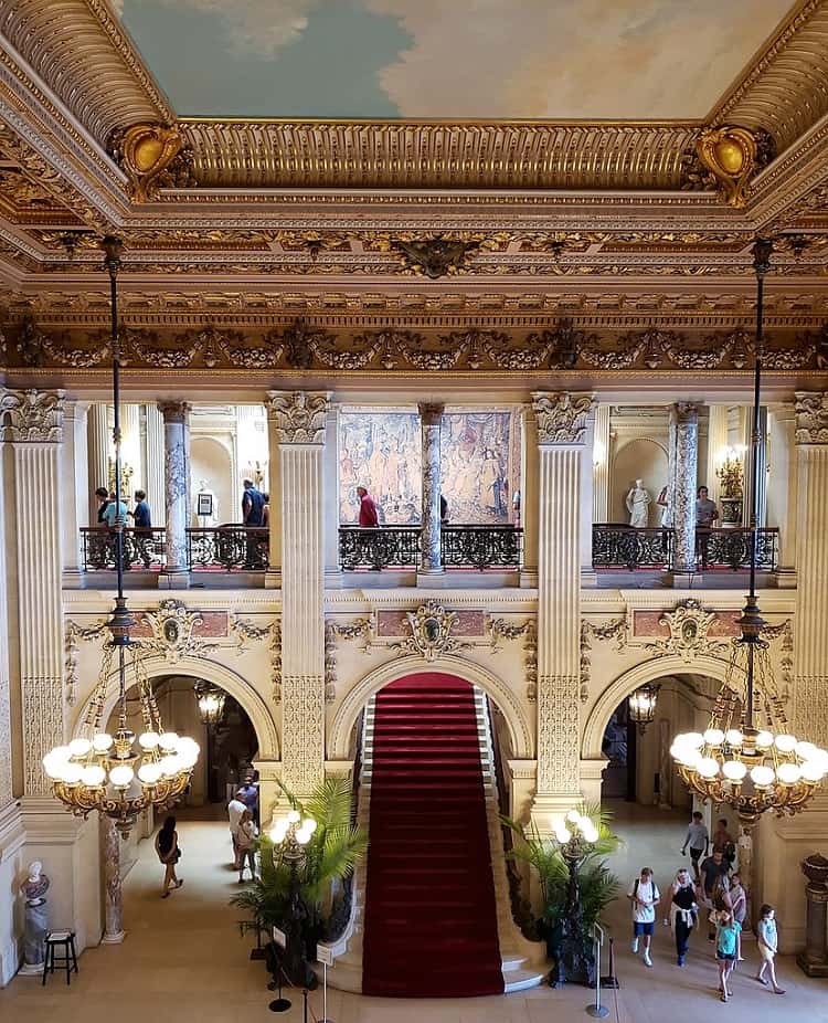 Inside the Breakers mansion in Newport, RI: the great hall, as it stands today.