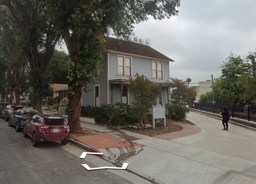 Exterior of the real Halloween house, the property at 1000 Mission Street in South Pasadena which served as filming location for the slasher flick. 