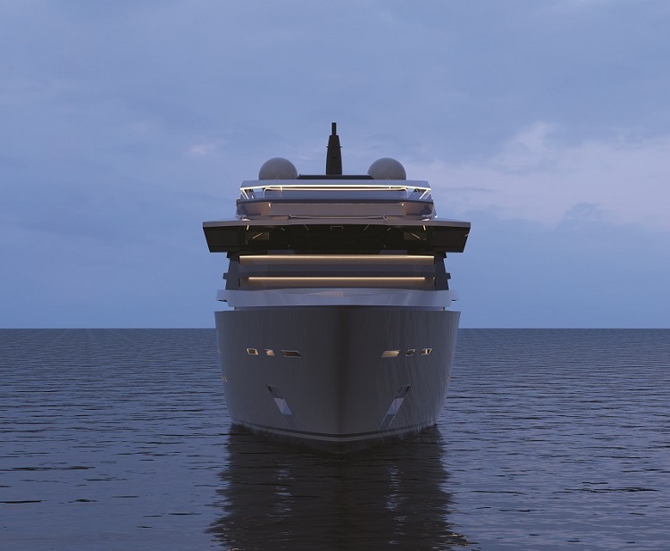 The NJORD Superyacht at sea