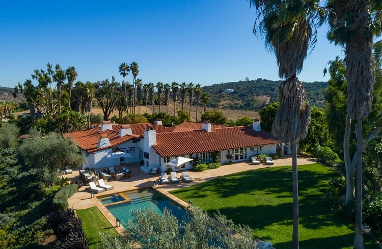 A closer look at the one-story ranch-style home. 