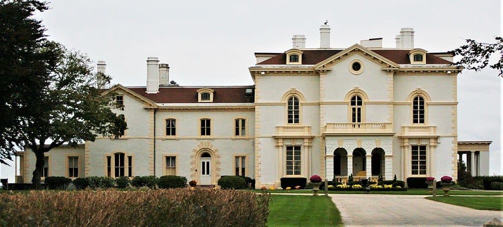 Exterior of the Beechwood Astor Mansion in Newport, Rhode Island, also owned by Larry Ellison. 