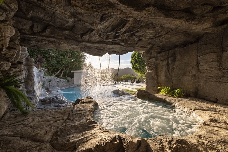 view inside the grotto