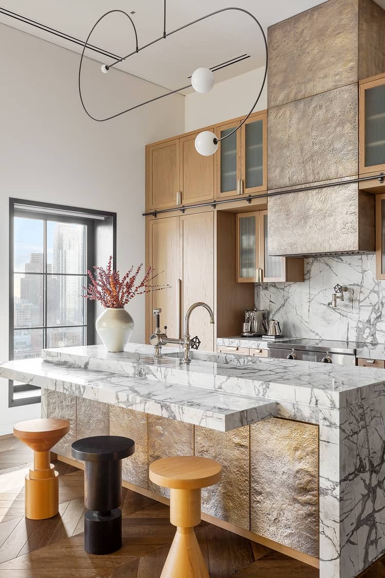 luxury kitchen inside Trevor Noah's penthouse