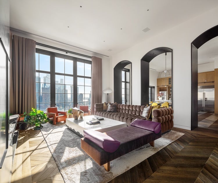 living room inside Trevor Noah's penthouse