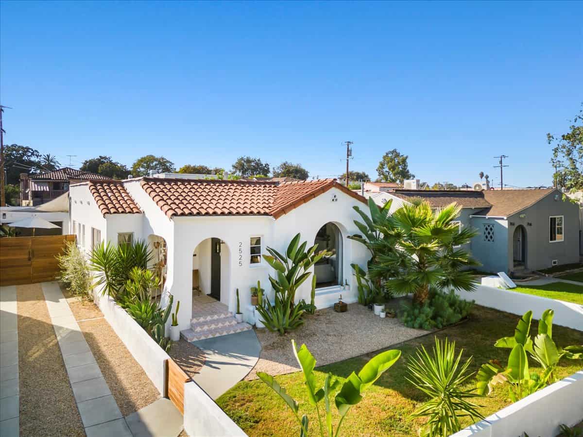 The Blanco Bungalow, a Spanish-style two bedroom home with great curb appeal