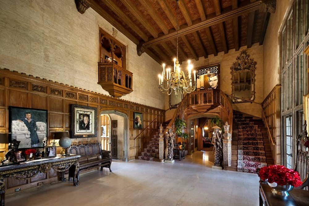 Inside the Playboy Mansion, Hugh Hefner's house in Los Angeles. 