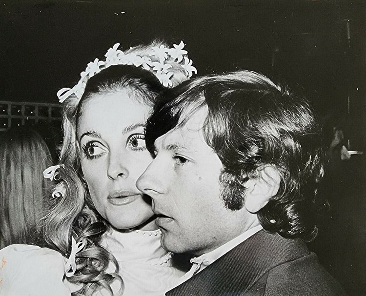 Sharon Tate and Roman Polanski at their wedding, in 1968.