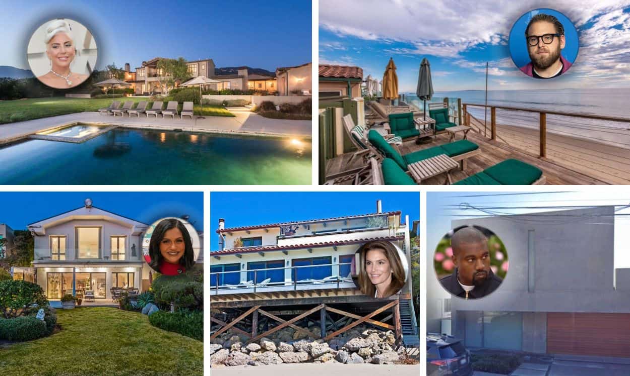 celebrities that live in malibu and their houses