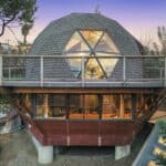 exterior of a dome house in Los Angeles known as the Domestead