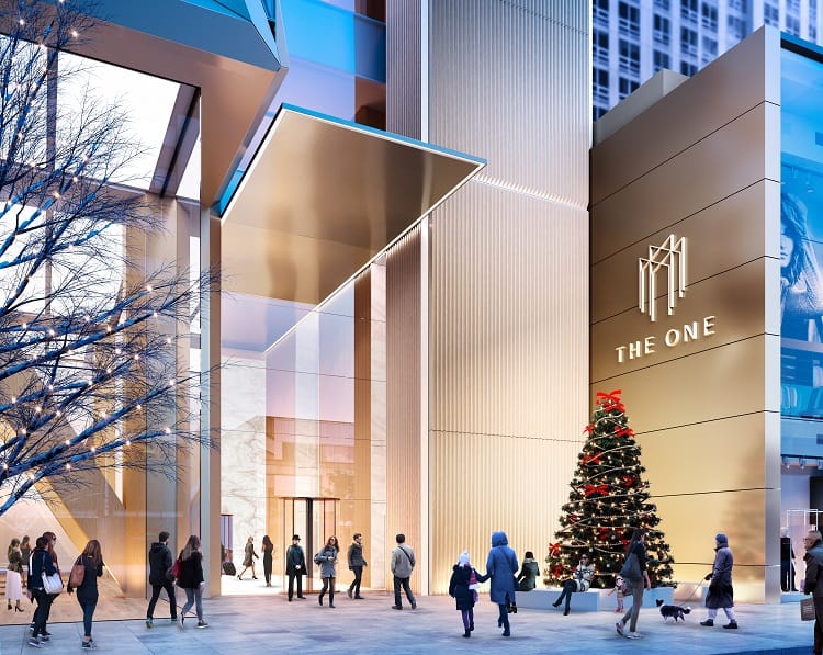 The entrance to The One building in Toronto, slated to become Canada's tallest residential building